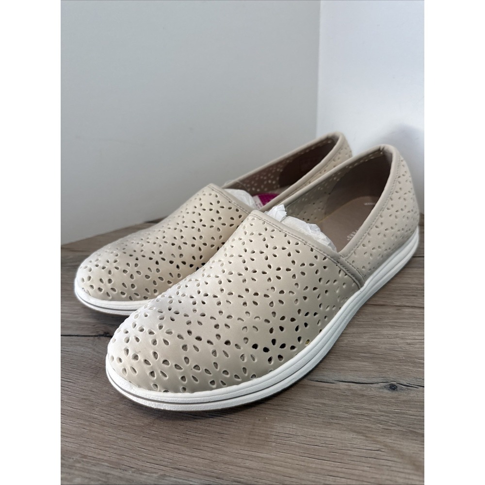 Clarks Breeze Emily Women's Size 9.5M Shoes Light Taupe Stretch Washable NEW